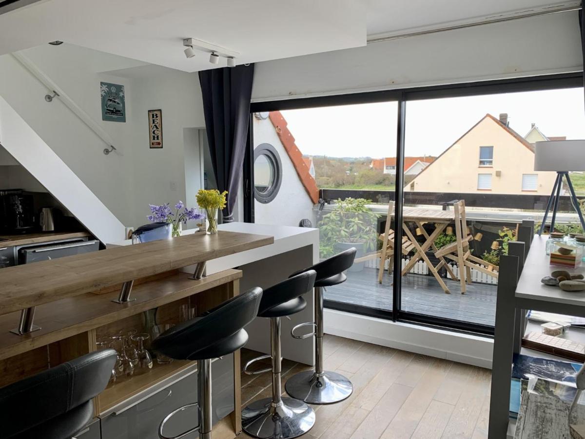 Apartamento Duplex Avec Jacuzzi Vue Imprenable Sur La Baie De Wissant Exterior foto